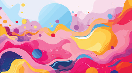Colorful abstract background .. 2d flat cartoon vac