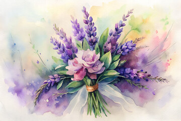 watercolor botanical flower illustration	