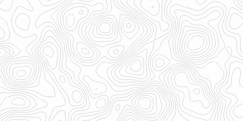 	
Vector geography landscape Topo contour map on white background, Topographic contour lines. Seamless pattern with lines Topographic map. Geographic mountain relief diagram line wave carve pattern. - obrazy, fototapety, plakaty