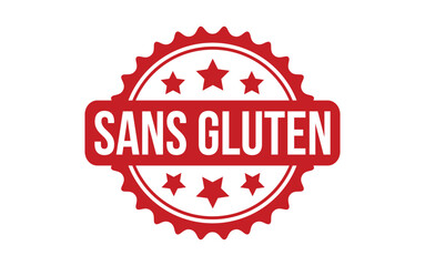 Sans Gluten rubber grunge stamp seal vector
