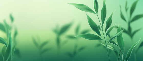 Naklejka premium A close-up shot of vibrant young leaves basking in the soft, warm sunlight, symbolizing growth and the energy of life.