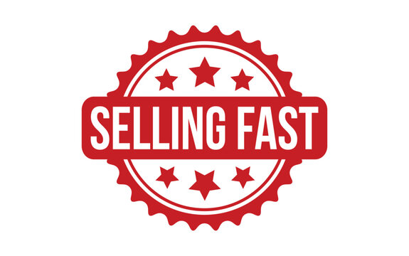Red Selling Fast Rubber Stamp Seal Vector