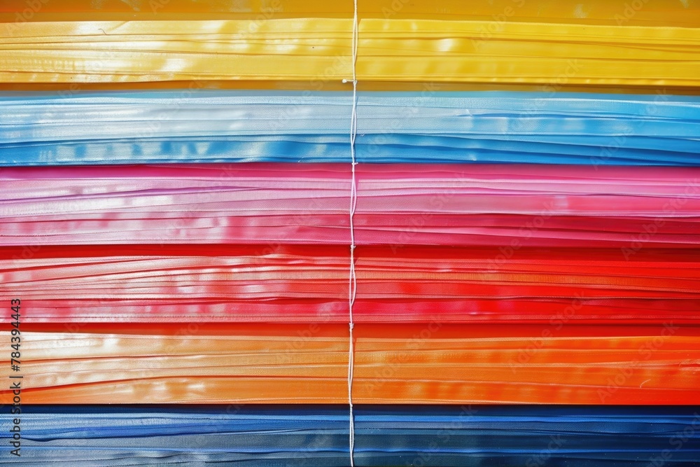 Poster Assorted plastic sheets in various colors, versatile for many projects