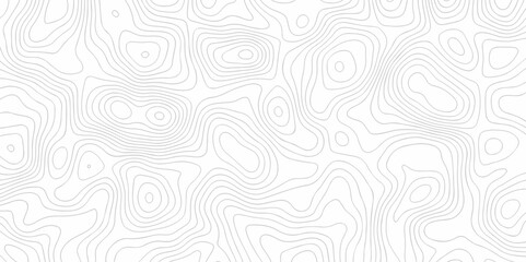 Vector geography landscape Topo contour map on white background, Topographic contour lines. Seamless pattern with lines Topographic map. Geographic mountain relief diagram line wave carve pattern.