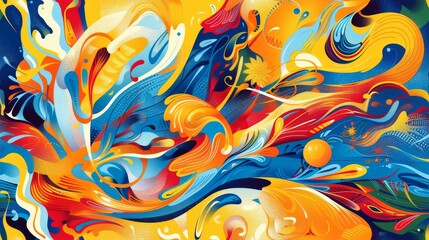 pop art style of funny as this seamless pattern