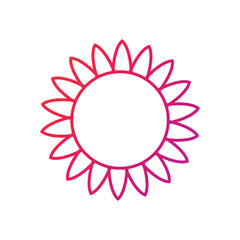 Sunflower Gradient Icon Vector Illustration