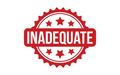 Inadequate rubber grunge stamp seal vector