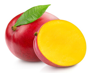 Mango fruit. Mango isolated on white background. Mango with clipping path - 784400618