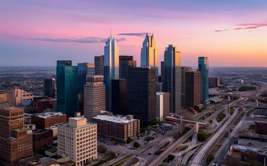 Skyscrapers from a low angle view