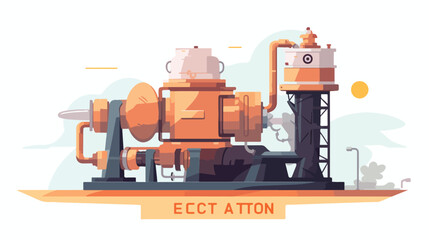 Energy .. 2d flat cartoon vactor illustration isolated