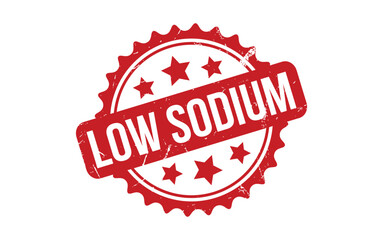 Low Sodium rubber grunge stamp seal vector