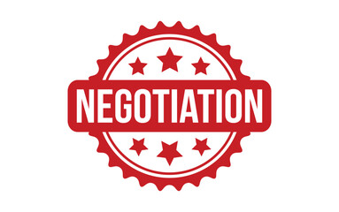 Negotiation rubber grunge stamp seal vector