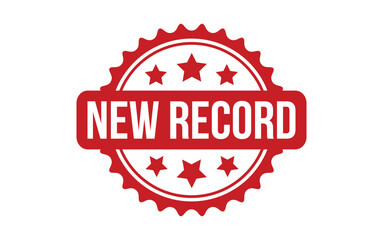 New Record rubber grunge stamp seal vector