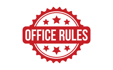 Obraz premium Office Rules rubber grunge stamp seal vector