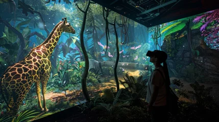 Foto op Plexiglas Virtual reality sanctuary where endangered species are preserved and flourish, educational and interactive, --ar 16:9 © mogamju