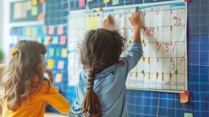 Interactive Wall Calendars for Student Participation