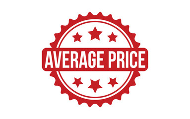 Average Price Stamp. Red Average Price Rubber grunge Stamp