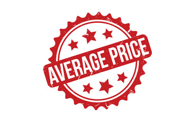 Average Price Stamp. Red Average Price Rubber grunge Stamp