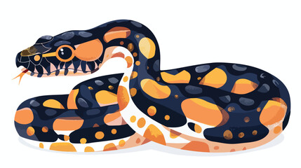 Vector illustration in flat style snake flat vector isolated