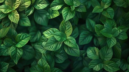 Fototapeta na wymiar Green leaves background for environment design