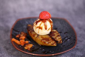 Sweet potato Chips and ice cream