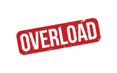 Fototapeta premium Overload Stamp. Red Overload Rubber grunge Stamp