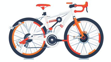 Vector illustration of modern icon bike derailleurs 