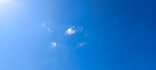 Fototapeta na wymiar Blue sky background. Natural background. Panorama sky with tiny clouds