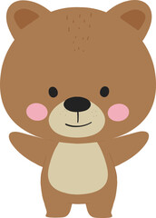 Adorable Cartoon Bear & Kid Playing - Perfect for Children's Designs