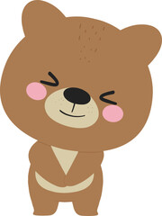Adorable Cartoon Bear & Kid Playing - Perfect for Children's Designs