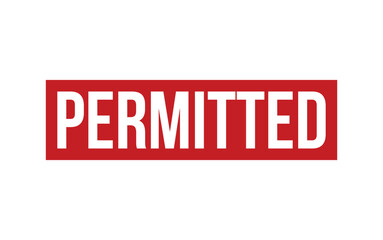 Permitted Stamp. Permitted Rubber grunge Stamp Seal