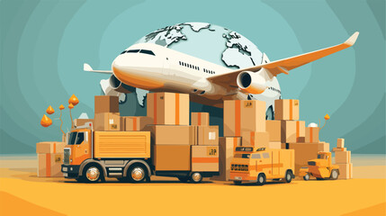 Global logistics delivery and cargo transportation