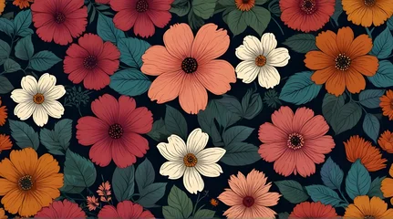 Foto op Plexiglas anti-reflex Floral seamless background .Generative AI © adan