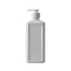Rectangular cosmetic package for pump-type liquids.