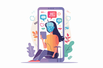 Mental health app using AI chatbot to provide personalized therapy and support to users