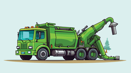 Green can 2d flat cartoon vactor illustration isolated