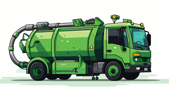 Green can 2d flat cartoon vactor illustration isolated