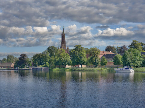 Malchow also called Inselstadt Malchow,Mecklenburg Lake District,Mecklenburg-Vorpommern,Germany