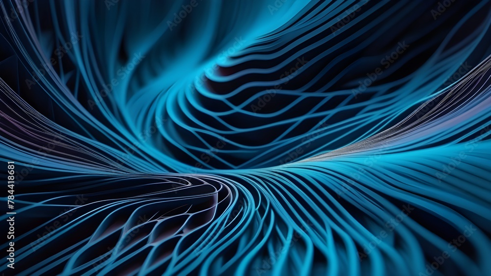 Leinwandbilder an abstract wave design sets the tone for futuristic creativity. this dynamic composition features