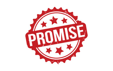 Promise Stamp. Red Promise Rubber grunge Stamp