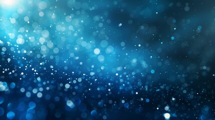 Blue Particle Bokeh Lights Abstract Background