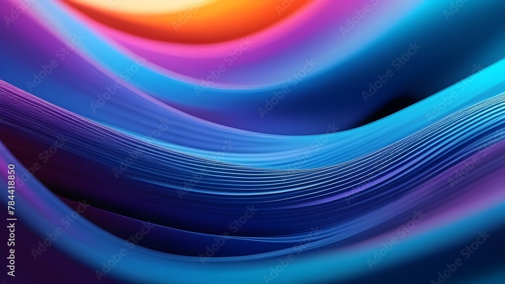 Aufkleber Bright abstract background with futuristic neon design. Graphic pattern with dynamic shapes and