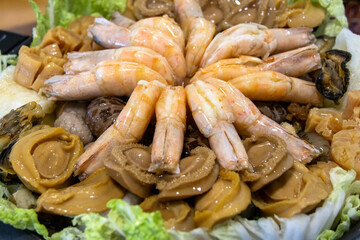 Poon Choi or Pen Cai, traditional Cantonese dish comprised of a number of ingredients for Chinese New Year