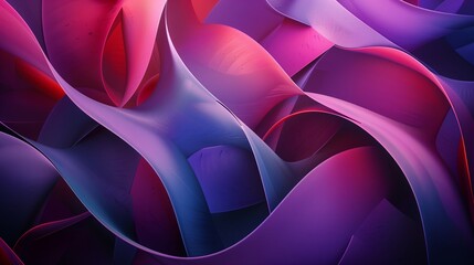 Vibrant Pink and Purple Silk Waves Abstract