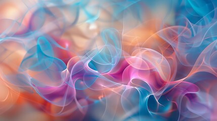 Abstract Swirls of Colorful Smoke Art Background