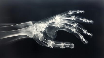 An x-ray picture of the human hand - obrazy, fototapety, plakaty