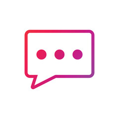 Talk Gradient Icon Vector Illustration