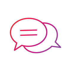 Talk Gradient Icon Vector Illustration