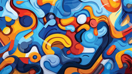Fototapeta na wymiar Handmade surreal abstract pattern. Modern artistic