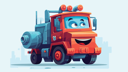 Happy 2d flat cartoon vactor illustration isolated